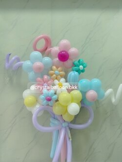 สั่ง Flower Balloon Large Bouquet น่ารัก น่ารัก พร้อมตกแต่ง สามารถเปลี่ยนสีลูกโป่งได้