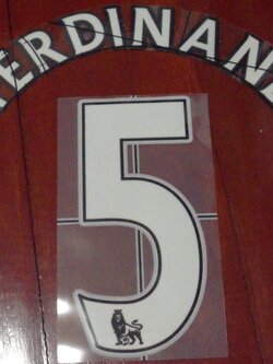 ชุดชื่อและเบอร์ติดเสื้อฟุตบอล #5 เฟอร์ดินานด์ สโมสรแมนเชสเตอร์ ยูไนเต็ด (ชุดเหย้า EPL 2007/13) PLAYER SIZE ใหม่ / #5 FERDINAND MANCHESTER UNITED Football Club (Home EPL 2007/13) PLAYER SIZE Name and Number Set NEW