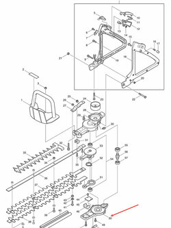 LOWER CASE Makita HTR5600 [#50] Pn.0325101002 (แท้) ##