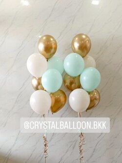 ลูกโป่งแบบช่อ ลูกโป่งช่อ 7 ลูก 2 ช่อ พร้อมตกแต่ง สามารถเปลี่ยนสีลูกโป่ง/สามารถเพิ่มข้อความที่ลูกโป่งได้