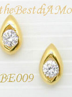 ชื่อสินค้า: ต่างหูรูปหยดน้ำ ชุปทองแท้ 24 K รหัส BE009