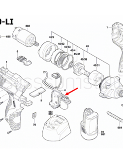 สวิทช์ สว่านไขควงไร้สาย Bosch บอช GDR 120-LI Pn.2607202312 (แท้-สั่ง)