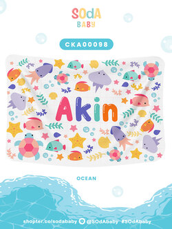 ผ้าห่มเด็ก ใส่ชื่อได้ ลาย Under The Sea รหัส CKA00098 #SOdAbaby #CollectionOCEAN