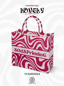 กระเป๋า Book Tote Bag Lovely Collection รหัส TFA00064 #SOdAbag #SOdAPrintinG