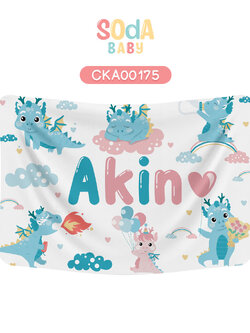 ผ้าห่มเด็ก ใส่ชื่อได้ ลาย Dragon Slayer รหัส CKA00175 🐉❤️ #มังกร #ปีมังกร #Dragon #SOdAbaby