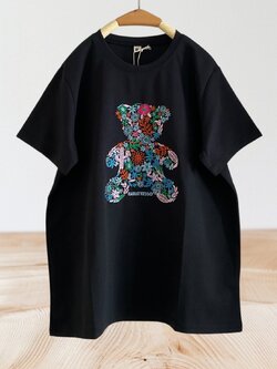 เสื้อยืดปักลายหมี 9am