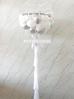 ลูกโป่ง เปิดงาน Bubble ขนาด 36" พร้อม ลูกโป่ง 6" ด้านใน พร้อมตกแต่ง สามารถเปลี่ยนสีลูกโป่ง/เปลี่ยนข้อความได้