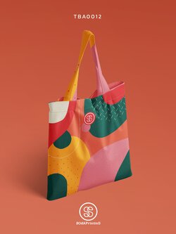 กระเป๋าผ้าแคนวาส พิมพ์ลาย Summer Orange TBA0012 #SOdABag #SOdAPrintinG #กระเป๋า #กระเป๋าผ้า