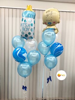 ลูกโป่ง Welcome Baby Boy ช่อฟอยล์ขวดนม ช่อ 7 ลูก 1 ช่อ พร้อม ช่อฟอยล์เด็กทารก ช่อ 7 ลูก 1 ช่อ พร้อม ลูกโป่งลายหิน USA 2 ลูก พร้อมตกเเต่ง สามารถเปลี่ยนสีลูกโป่ง/เปลี่ยนฟอยล์ตกแต่งได้