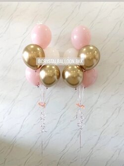 ลูกโป่ง วันเกิด ช่อลูกโป่ง ช่อ 5 ลูก 2 ช่อ พร้อมตกแต่ง สามารถเปลี่ยนสีลูกโป่งได้