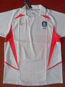 เสื้อฟุตบอล ทีมชาติเกาหลีใต้ ชุดเยือน ชุดลุยศึกฟุตบอลโลก 2002 ใหม่ XXL-Size / KOREA Football Shirt Away Kit World Cup 2002 Jersey NEW XXL-Size