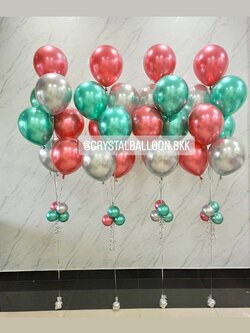 ลูกโป่ง เปิดงาน ช่อลูกโป่งโครเมี่ยม ช่อ 7 ลูก 4 ช่อ พร้อมตกแต่ง สามารถเปลี่ยนสีลูกโป่งได้
