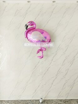 ลูกโป่ง วันเกิดเด็ก ฟอยล์ Pink Flamingos พร้อมตกแต่ง สามารถเปลี่ยนฟอยล์ตกแต่งได้