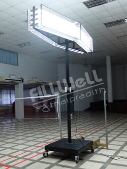 เสาไฟแบดมินตันมีล้อเลื่อน