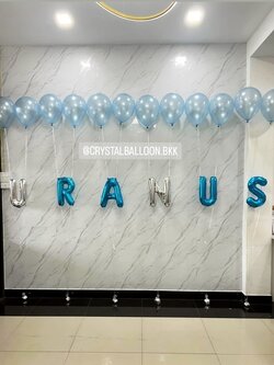 ลูกโป่ง เปิดงาน ฟอยล์ตัวอักษร ขนาด 16"+ลูกโป่ง 2 ลูก 6 ตัวอักษร พร้อมตกแต่ง สามารถเปลี่ยนสีลูกโป่ง/เปลี่ยนสี-ฟอยล์ตัวอักษรได้