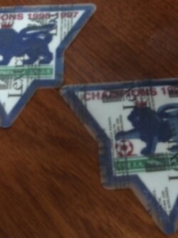 อาร์มสัญลักษณ์ฟุตบอล การแข่งขันฟุตบอลพรีเมียร์ ลีก - PREMIER LEAGUE CHAMPIONS 1996/97 PLAYER SIZE ใหม่ / PREMIER LEAGUE National Football League PLAYER SIZE Football Patch/Badge - PREMIER LEAGUE CHAMPIONS 1996/97 NEW