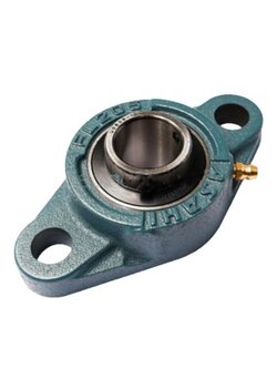 ตลับลูกปืนตุ๊กตา ทรงวงรี (รูปไข่) รูเพลา 1 นิ้ว (8 หุน) ASAHI อาซาฮี รุ่น UCFL205-16 Pn.A211-0160 (แท้) ##