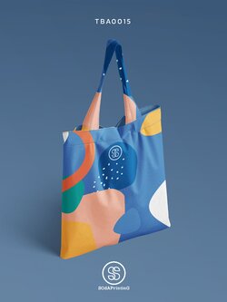 กระเป๋าผ้าแคนวาส พิมพ์ลาย Blue Hawaii TBA0015 #SOdABag #SOdAPrintinG #กระเป๋า #กระเป๋าผ้า