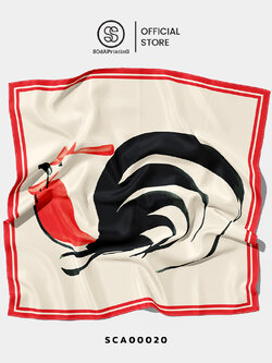 ผ้าพันคอ พิมพ์ลาย ตราไก่ II รหัส SCA00020 #SOdAPrintinG