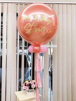 ลูกโป่ง วันเกิด ลูกโป่งยาง ขนาด 36" สีสวย สะดุดตา พร้อมตกแต่ง สามารถเปลี่ยนสีลูกโป่ง/เปลี่ยนข้อความได้