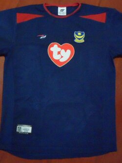 เสื้อฟุตบอล ทีมสโมสรพอร์ทสมัธ ชุดเยือน 2003/04 S-Size / PORTSMOUTH Football Shirt Away Kit 2003/04 Jersey S-Size