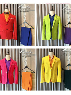 พร้อมเช่า ชุดสูทชาย แฟชั่น Set คละสี