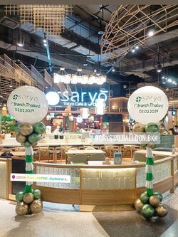 เสาลูกโป่ง เปิดร้าน ลูกโป่งยาง ขนาด 36" สีขาว 2 เสา พร้อมตกแต่ง สามารถเปลี่ยนสีลูกโป่ง/เปลี่ยนข้อความได้