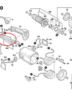 Switch Bosch บอช GWS2200 Pn.1619P14186 (แท้-สั่ง) (*)