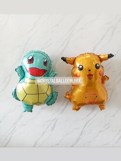 ฟอยล์ตกแต่ง ติดผนัง วันเกิดเด็ก ฟอยล์ปิกาจู 1 ชิ้น พร้อม ฟอยล์เต่า 1 ชิ้น พร้อมตกแต่ง สามารถเปลี่ยนฟอยล์ตกแต่งได้