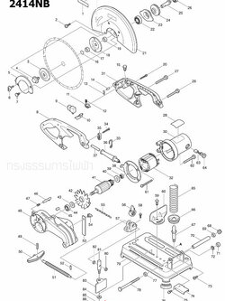 SPRING WASHER 8 Makita มากีต้า 2414, 2414NB, 3501N, 5103N, 5201N, 5401N, 5402 Pn.942201-3 (แท้) ##(*)