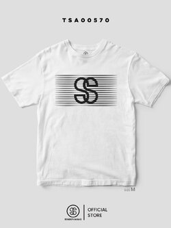 เสื้อยืด พิมพ์ลาย SS Line halftone สีขาว รหัส TSA00570-TSA00571 #เสื้อ #เสื้อยืด #SOdAPrintinG