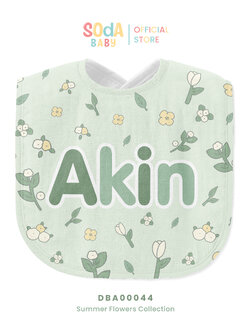 ผ้าซับน้ำลาย Baby Bib ลาย Yellow-White flowers รหัส DBA00044 🌼🌸 #SummerFlowers #SOdAbaby