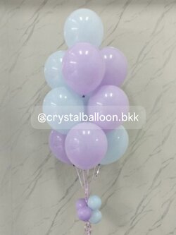 ลูกโป่ง วันเกิด ช่อลูกโป่งพาสเทล สีฟ้า-ม่วง ช่อ 10 ลูก 1 ช่อ พร้อมตกแต่ง สามารถเปลี่ยนสีลูกโป่ง/เปลี่ยนข้อความ/เปลี่ยนขนาดได้