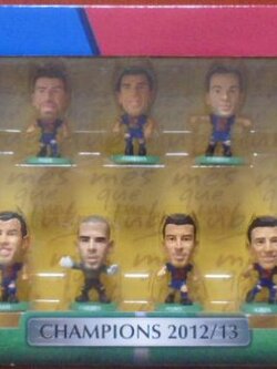 ตุ๊กตาโมเดลนักฟุตบอล ทีมแพ็ค 15x สโมสรบาร์เซโลน่า ซอคเกอร์สตาร์ซ - Spanish La Liga Champions 2012/13 ใหม่ / 15x BARCELONA Football Club SoccerStarz Football Figure Team Pack - Spanish La Liga Champions 2012/13 NEW