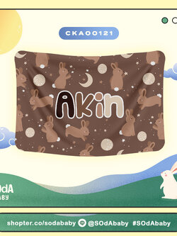 ผ้าห่มเด็ก ใส่ชื่อได้ Rabbit Cuties Collection รหัส CKA00121 #SOdAbaby #RabbitCutiesCollection