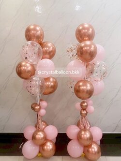 เสาช่อลูกโป่ง เปิดงาน เสาช่อลูกโป่ง ช่อ 10 ลูก 2 เสา พร้อมตกแต่ง สามารถเปลี่ยนสีลูกโป่งได้