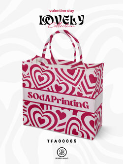 กระเป๋า Book Tote Bag Lovely Collection รหัส TFA00065 #SOdAbag #SOdAPrintinG