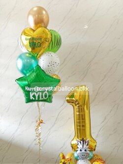 ลูกโป่ง วันเกิดเด็ก ฟอยล์ตัวเลข ขนาด 40" ตั้งฐาน 1 ชิ้น พร้อม ช่อลูกโป่งฟอยล์หัวใจ ขนาด 18",ฟอยล์ดาว ขนาด 24" ช่อ 10 ลูก 1 ช่อ พร้อมตกแต่ง สามารถเปลี่ยนสีลูกโป่ง/เปลี่ยนข้อความ/เปลี่ยนสี-ฟอยล์ตกแต่งได้