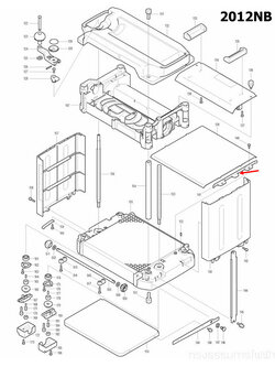GUIDE PLATE แท่นไสไม้ Makita มากีต้า 2012NB [#141] Pn.344819-0 (แท้) ##
