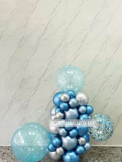 ลูกโป่ง เปิดร้าน ลูกโป่งฐานตั้งประดับ 1 ชิ้น Theme สีฟ้า-น้ำเงิน พร้อมตกแต่ง สามารถเปลี่ยนสีลูกโป่งได้