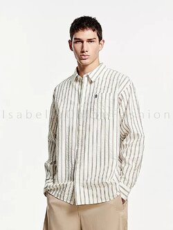 เสื้อเชิ้ตลายทางผู้ชาย-เสื้อเชิ้ตแขนยาว-เสื้อเชิ้ตลายทาง-เสื้อเชิ้ตแฟชั่น-เสื้อเชิ้ตผู้ชาย