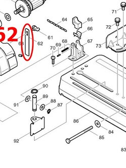 STOPPER PLATE Maktec MT240, MT241 #62 Pn.345310-1 (แท้) ##