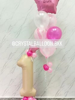 ลูกโป่ง วันเกิดเด็ก ช่อลูกโป่งฟอยล์ดาว ขนาด 24" ช่อ 7 ลูก 1 ช่อ พร้อมตกแต่ง ฟอยล์ตัวเลข ขนาด 40" ตั้งฐาน 1 ชิ้น,ลูกโป่งลายหิน USA 1 ลูก,ลูกโป่งลายจุด 1 ลูก สามารถเปลี่ยนสีลูกโป่ง/เปลี่ยนข้อความ/เปลี่ยนสี-ฟอยล์ตกแต่งได้