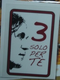 อาร์มสัญลักษณ์ ฟุตบอล สโมสรเอซี มิลาน - '3 SOLO PER TE' ที่ระลึกการอำลาสนามของเปาโล มัลดินี่ PLAYER SIZE ใหม่ / AC MILAN Football Club PLAYER SIZE Commemorative Football Patch/Badge - '3 SOLO PER TE' PAOLO MALDINI RETIREMENTS NEW