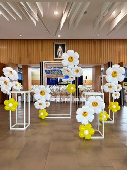 ลูกโป่ง เปิดงาน ฟอยล์ดอกเดซี่ คละขนาด ใหญ่ 3 ชิ้น,กลาง 7 ชิ้น,เล็ก 6 ชิ้น พร้อม ลูกโป่งดอกไม้ 6 ชิ้น พร้อมตกแต่ง (ราคายังไม่รวม Stand) สามารถเปลี่ยนสีลูกโป่ง/เปลี่ยนฟอยล์ตกแต่งได้