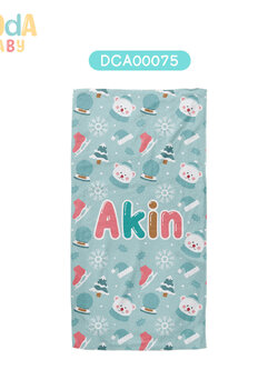 ผ้าเช็ดตัวเด็ก ใส่ชื่อได้ ลาย Winter รหัส DCA00075 ⛄️❄️#Winter #SOdAbaby