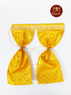 ผ้าม่านศาล (ผ้าตาด) สีทอง ขนาด เล็ก กลาง ใหญ่