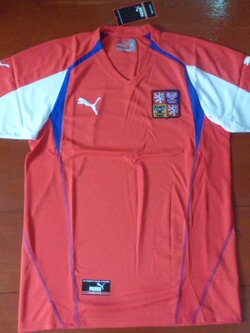 เสื้อฟุตบอล ทีมชาติสาธารณรัฐเช็ค ชุดเหย้า ชุดลุยศึกยูโร 2004 ใหม่ M-Size / CZECH REPUBLIC Football Shirt Home Kit EURO 2004 Jersey NEW M-Size