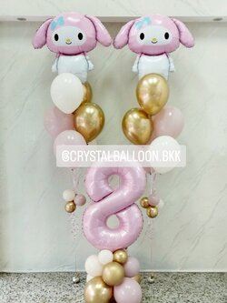 ลูกโป่งวันเกิดเด็ก ฟอยล์ตัวเลข 40" ตั้งฐาน 1 ชิ้น ,ฟอยล์มายเมโรดี้ 1 ชิ้นพร้อม ลูกโป่ง 6 ลูก 2 เซ็ท , พร้อมตกแต่ง , ฟอยล์สามารถเปลี่ยนสีได้ , ลูกโป่งสามารถเปลี่ยนสีได้