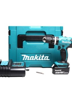 สว่านไร้สายกระแทก พร้อม แบต Makita มากีต้า รุ่น DHP453SF1J (แท้) ##